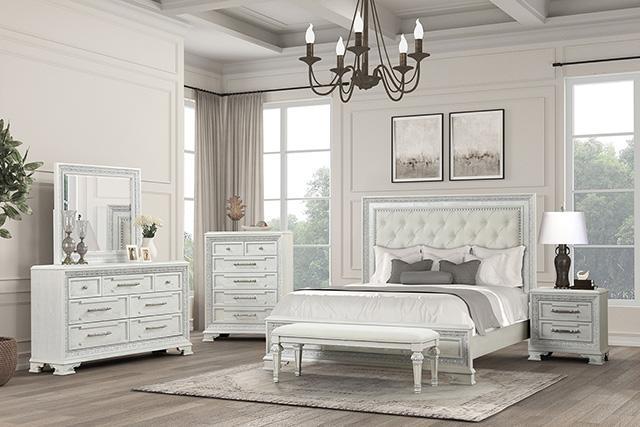Stella Mia Bed White & White