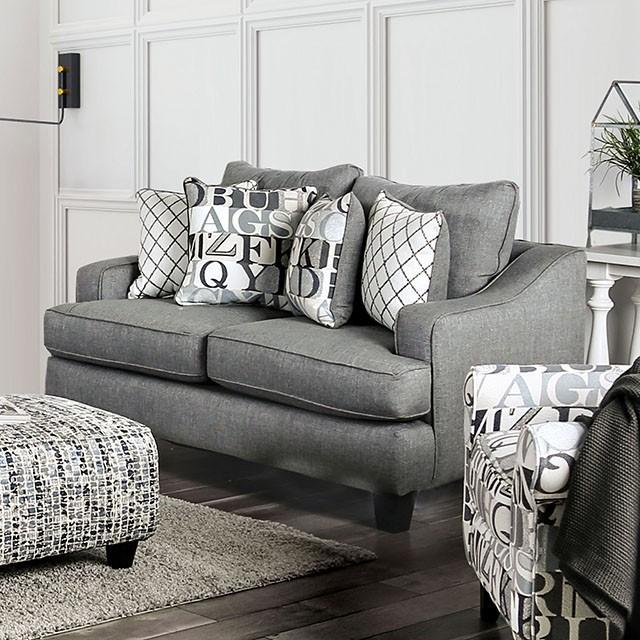 Verne Bluish Gray Love Seat image