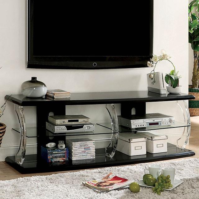 Ernst Black/Clear 60" TV Stand