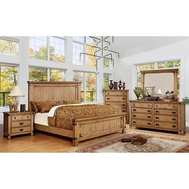 PIONEER Weathered Elm Cal.King, E.KIng, & Queen Bed - Home And Beyond