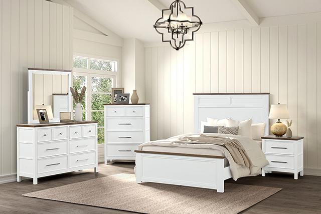 Pinetop 4 & 5 Piece Twin Bedroom Set White & Blue - Home And Beyond