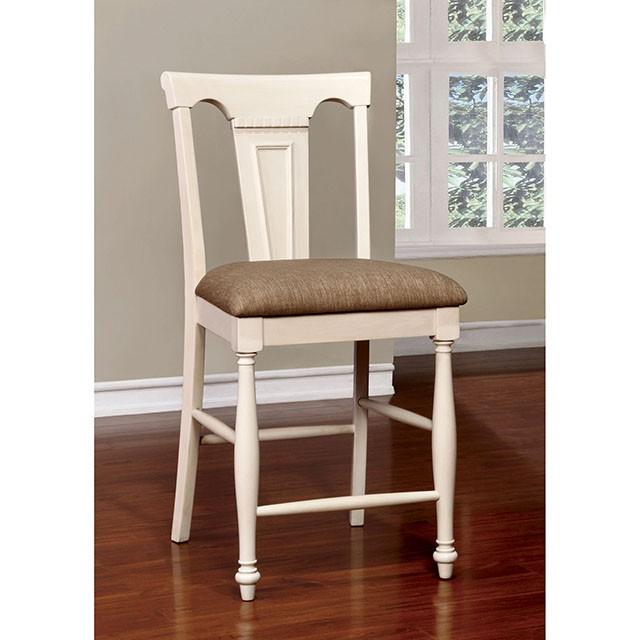 SABRINA Off White/Cherry Ctr.Ht. Chair, Cherry & White (2/CTN) - Home And Beyond