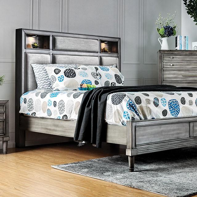 DAPHNE Gray Queen Bed