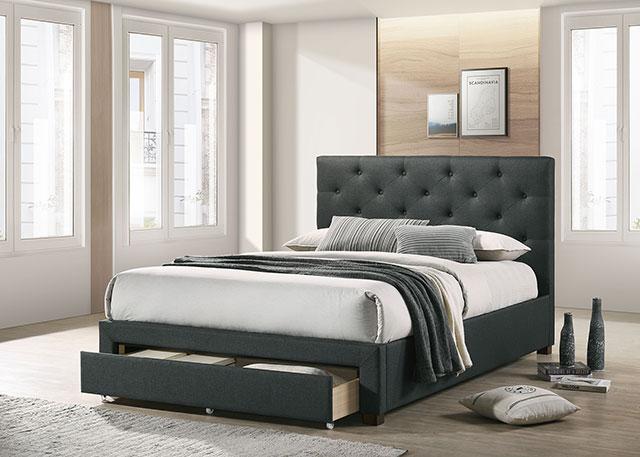 SYBELLA Queen Bed, Dark Gray