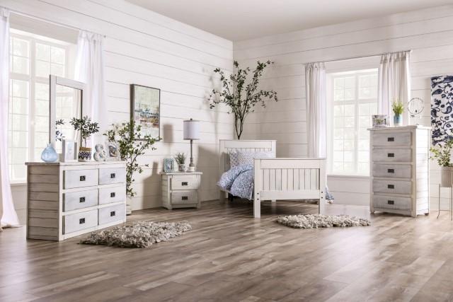 Rockwall Full, Queen, & Twin Bed White, Gray, & White - Home And Beyond