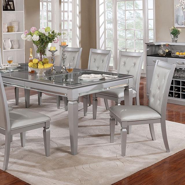 Alena Silver Dining Table