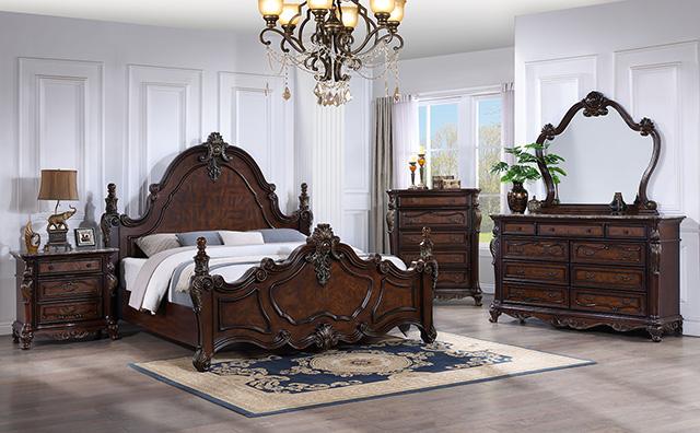 Francione E.King & Queen Bed White & Chrome - Home And Beyond