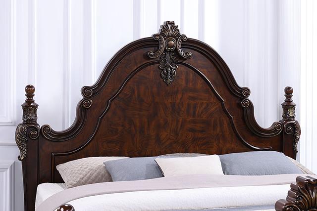 Francione E.King & Queen Bed White & Chrome - Home And Beyond