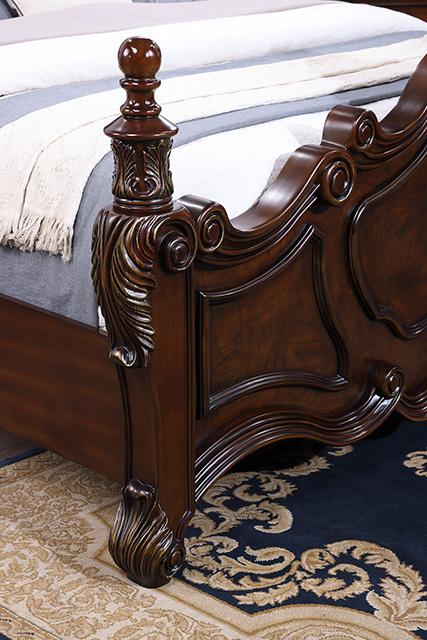 Francione E.King & Queen Bed White & Chrome - Home And Beyond