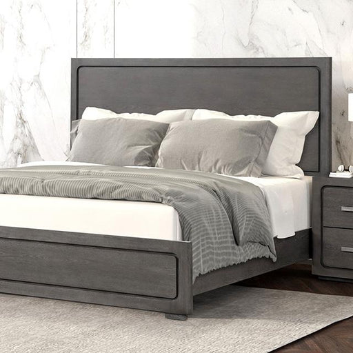 Crowthorne E.King & Queen Bed Grey & White - Home And Beyond