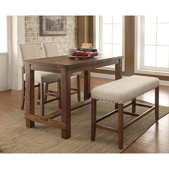 SANIA Rustic Oak Counter Ht. Chair (2/CTN) - Home And Beyond