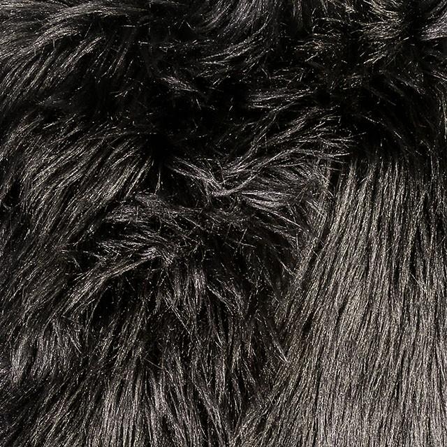 Jet Black 20" X 20" Pillow, Fur Black (2/CTN) image