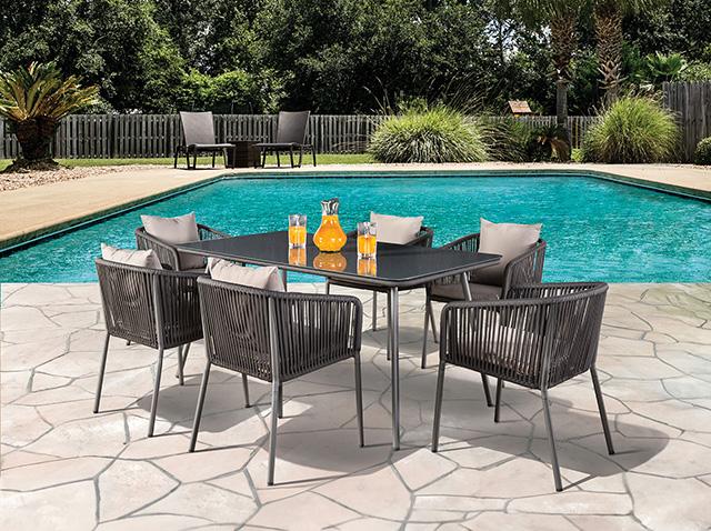 Tushari 8 Pc. Outdoor Dining Set - Home And Beyond