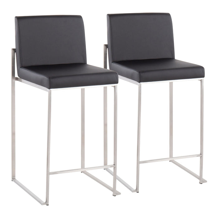 Fuji High Back Counter Stool - Set of 2 image