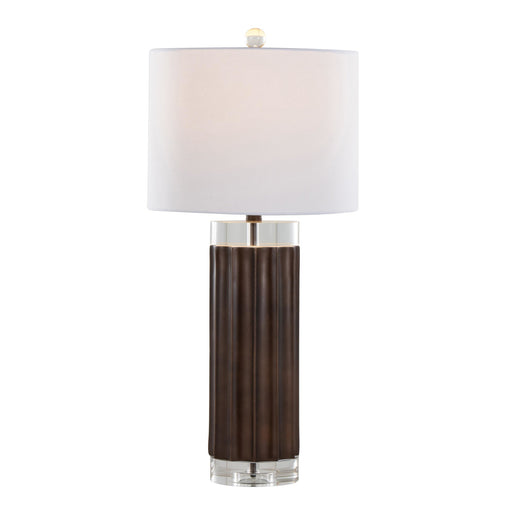 Cylinder Fluted 29.25" Polyresin Table Lamp - Set of 2 image