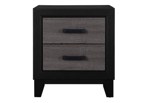 Lisbon Grey and Black Nightstand