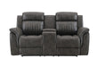U8517 Grey Console Reclining Loveseat