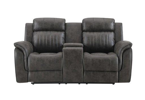 U8517 Grey Console Reclining Loveseat