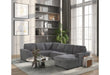 U2660 Grey Sectional W/Pull Out Sofa Bed