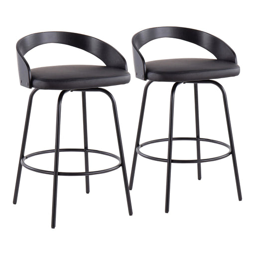 Grotto Claire Swivel Fixed-Height Counter Stool - Set of 2 image