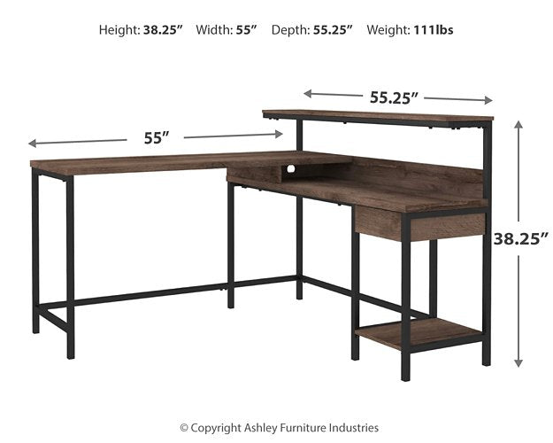 Arlenbry Home Office L-Desk with Storage - Home And Beyond