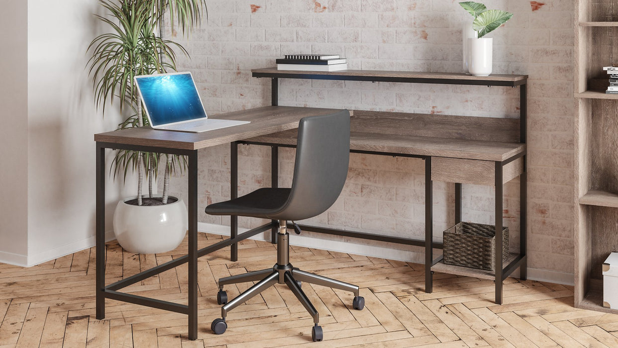 Arlenbry Home Office L-Desk with Storage - Home And Beyond