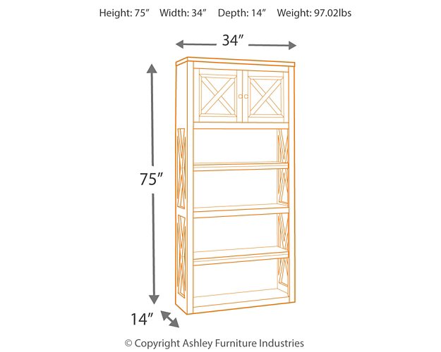 Bolanburg 75" Bookcase - Home And Beyond