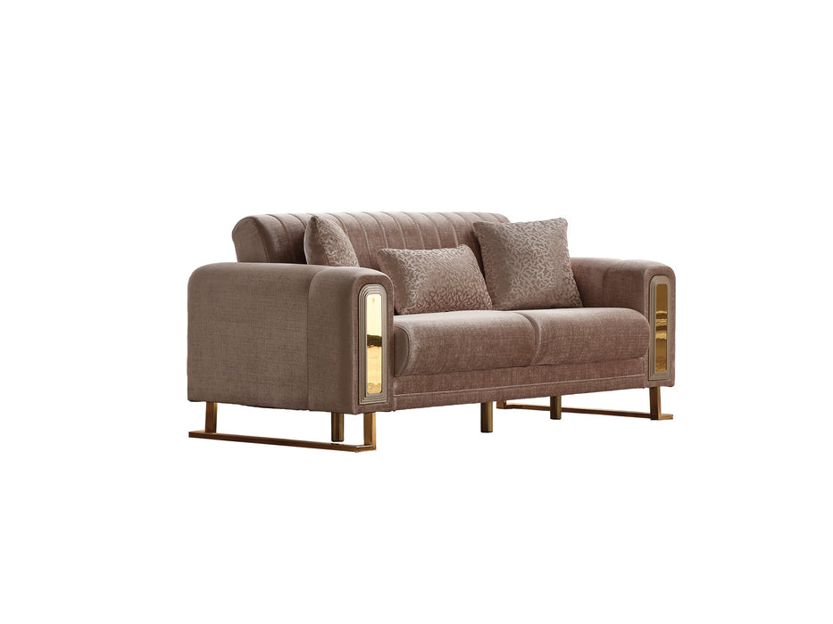 Lotus Convertible Loveseat Cream