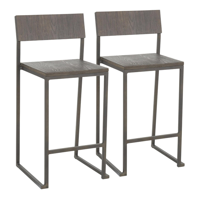 Industrial Fuji Counter Stool - Set of 2 image