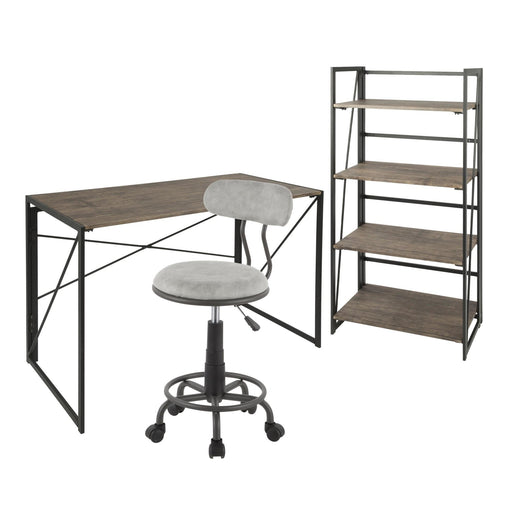 Dakota Desk - Bookcase - Swift Task Chair Set image