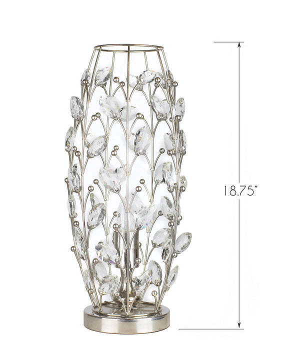 Crystal Buds 18" Metal Uplight