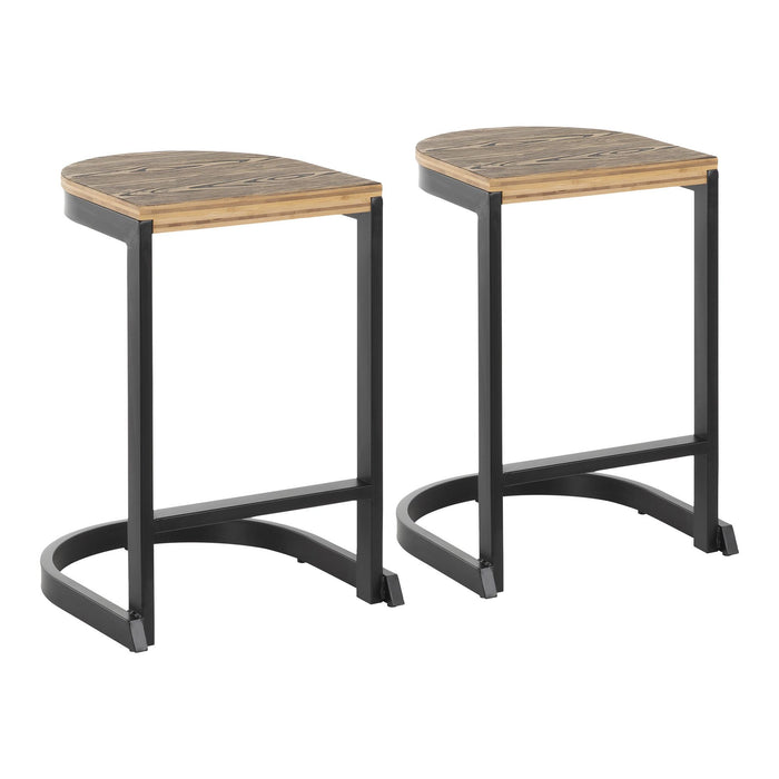 Industrial Demi Counter Stool - Set of 2