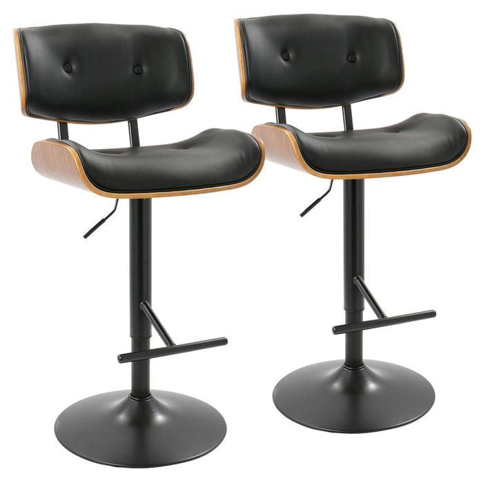 Lombardi Adjustable Barstool Set of 2 - Black image