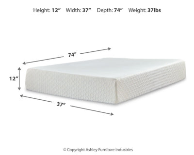 Chime 12 Inch Memory Foam Mattress in a Box - Home And Beyond