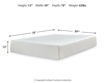 Chime 12 Inch Memory Foam Mattress in a Box - Home And Beyond