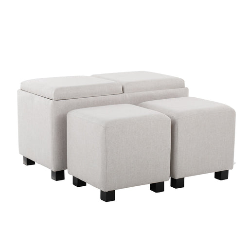 Marlo DLX Nesting 3-Piece Tray Ottoman Set image