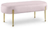 Gia Pink Velvet Bench image