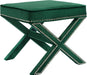 Nixon Green Velvet Ottoman/Bench image