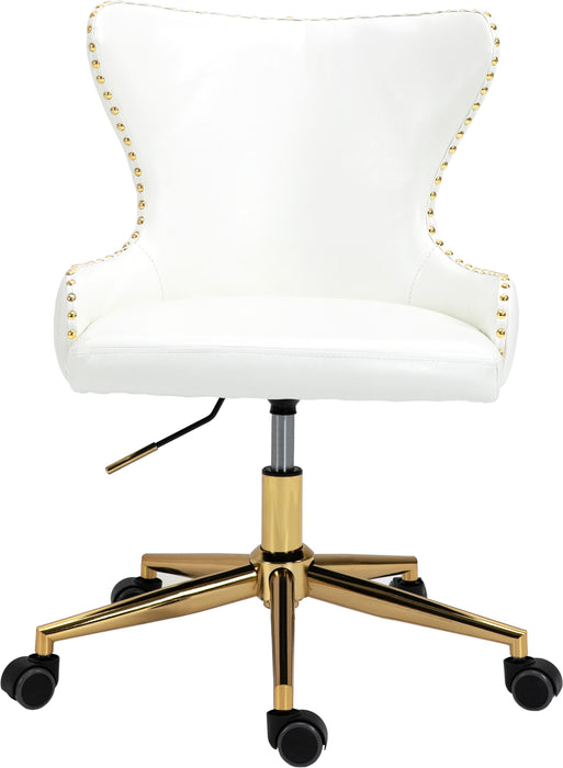 Hendrix White Faux Leather Office Chair