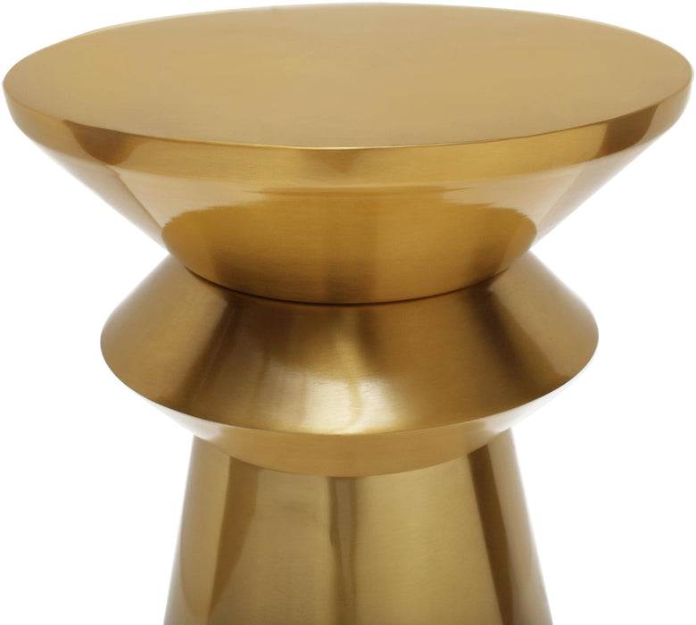 Jai Brushed Gold End Table - Home And Beyond