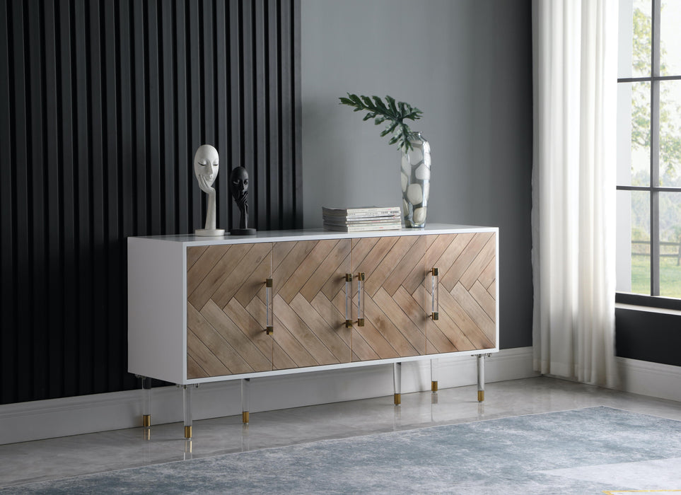 Jive White Lacquer Sideboard/Buffet - Home And Beyond