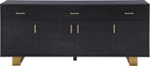 Excel Grey Oak Veneer Lacquer Sideboard/Buffet - Home And Beyond