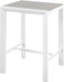 Nizuc Grey manufactured wood Outdoor Patio Aluminum Square Bar Table image