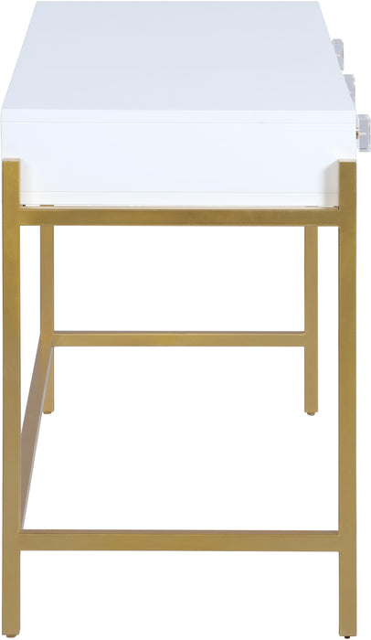 Abigail White / Gold Desk/Console - Home And Beyond