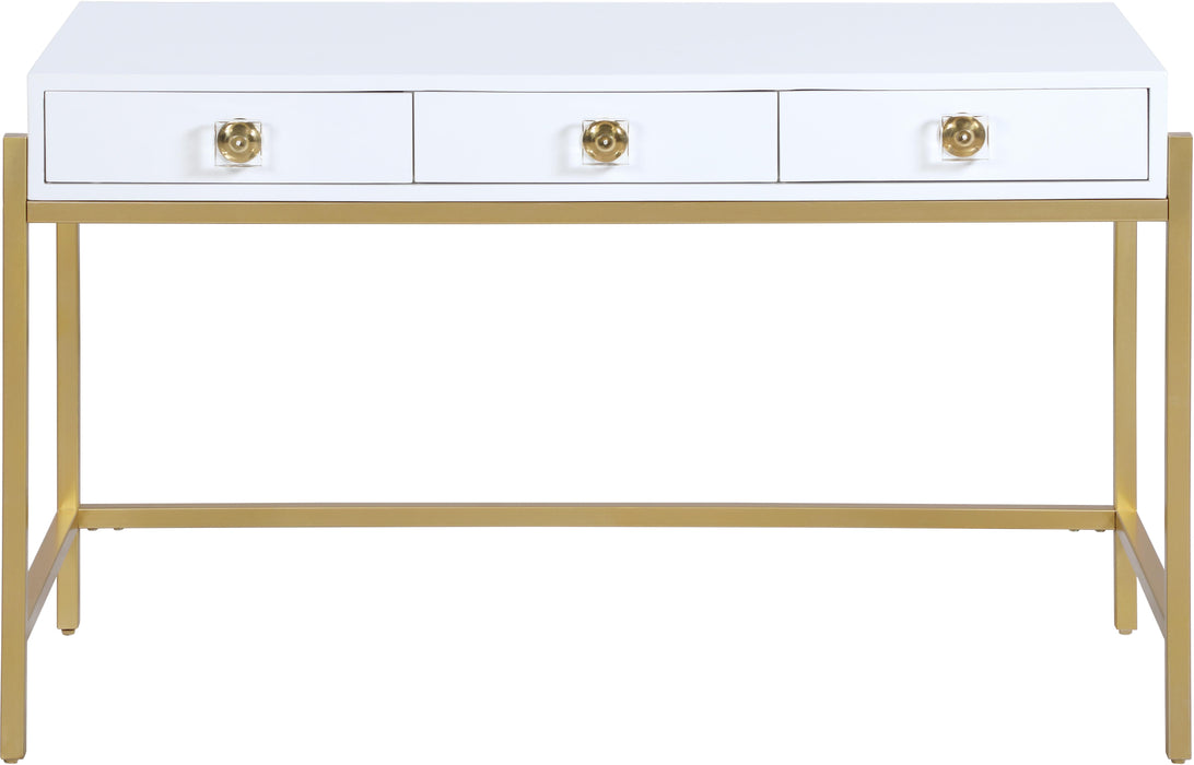 Abigail White / Gold Desk/Console - Home And Beyond