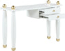 Etro White / Gold Desk/Console - Home And Beyond