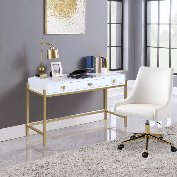 Abigail White / Gold Desk/Console - Home And Beyond