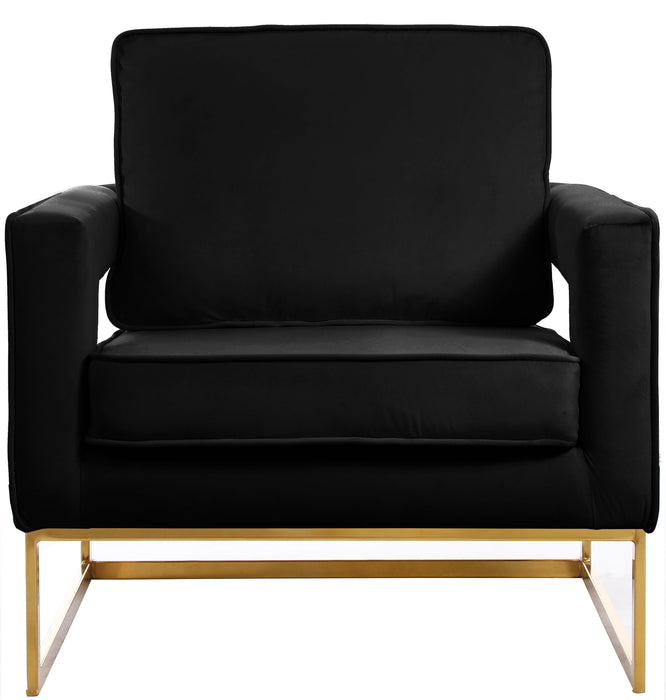 Noah Black Velvet Accent Chair