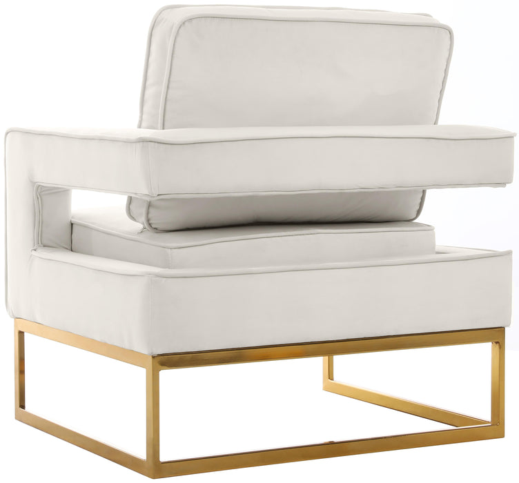 Noah Cream Velvet Accent Chair