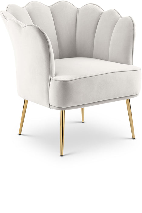 Jester Cream Velvet Accent Chair image